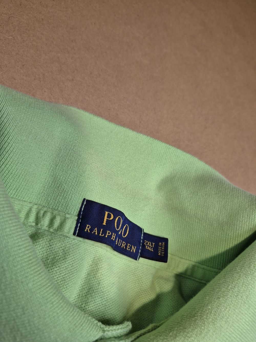 Ralph Lauren Polo Shirt in Lime Green with Purple Pony 4364/7 - Picture 6 of 6